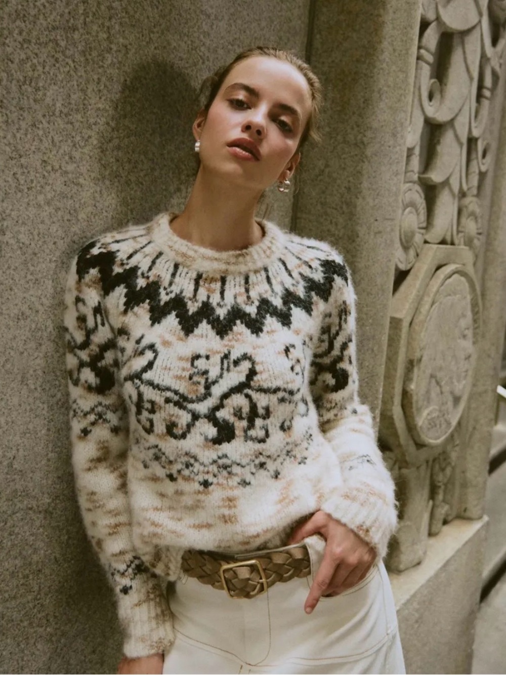 Tanya Taylor Duke Fair Isle Knit Top